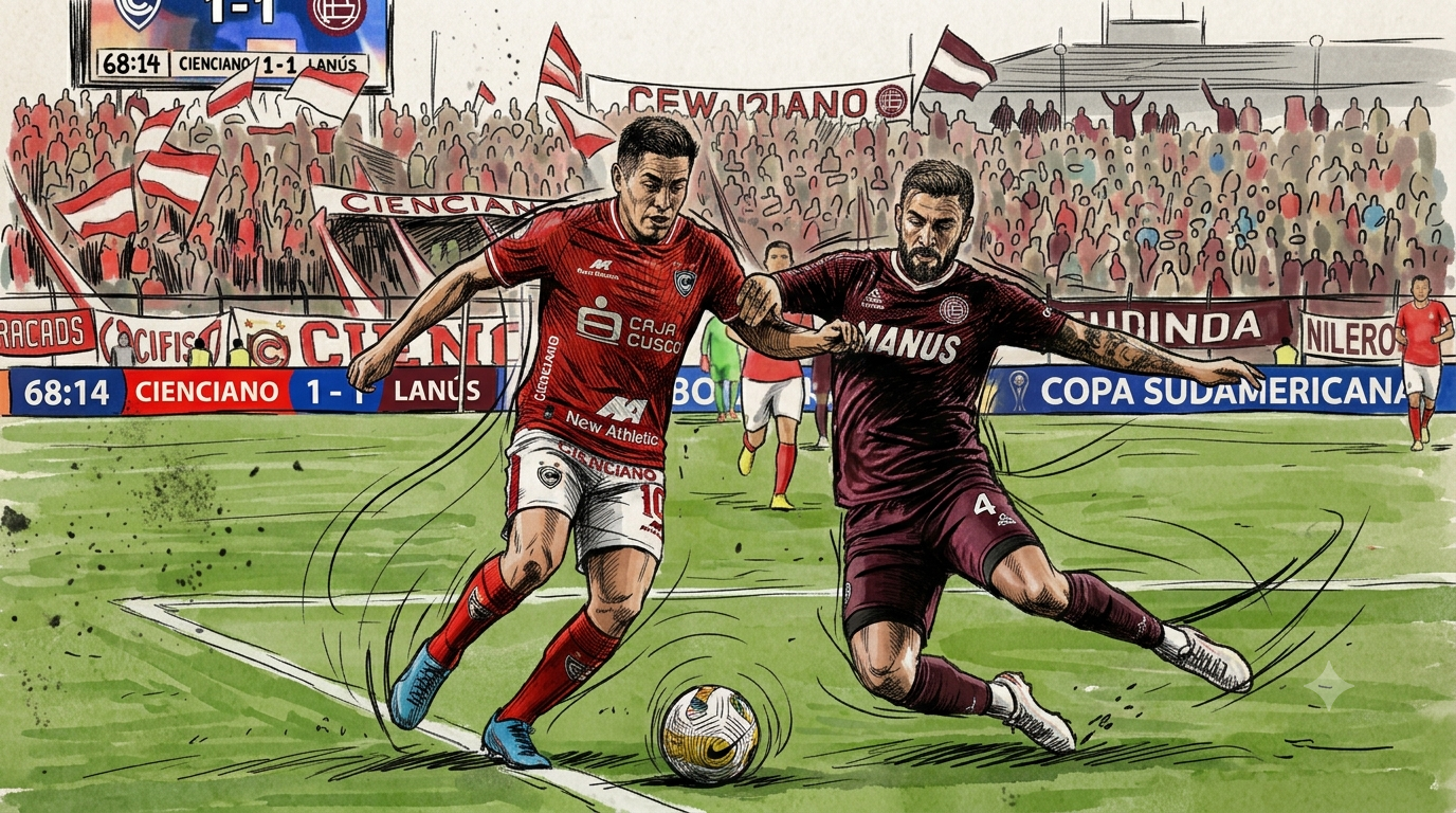 Cienciano vs. Lanús correspondiente al Copa Sudamericana