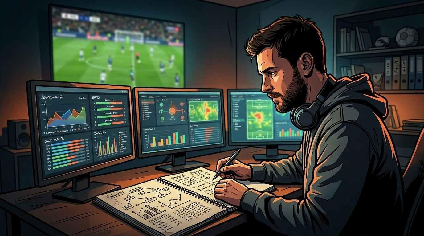 Apostador revisa estrategias de apuestas para el Mundial FIFA 2026.