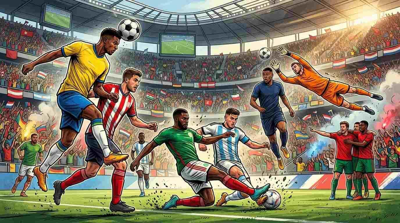 Jugadores de varias selecciones disputan la segunda jornada de la fase de grupos del Mundial 2026.