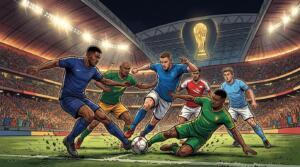 Futbolistas de selecciones favoritas compiten en un estadio rumbo al Mundial 2026.