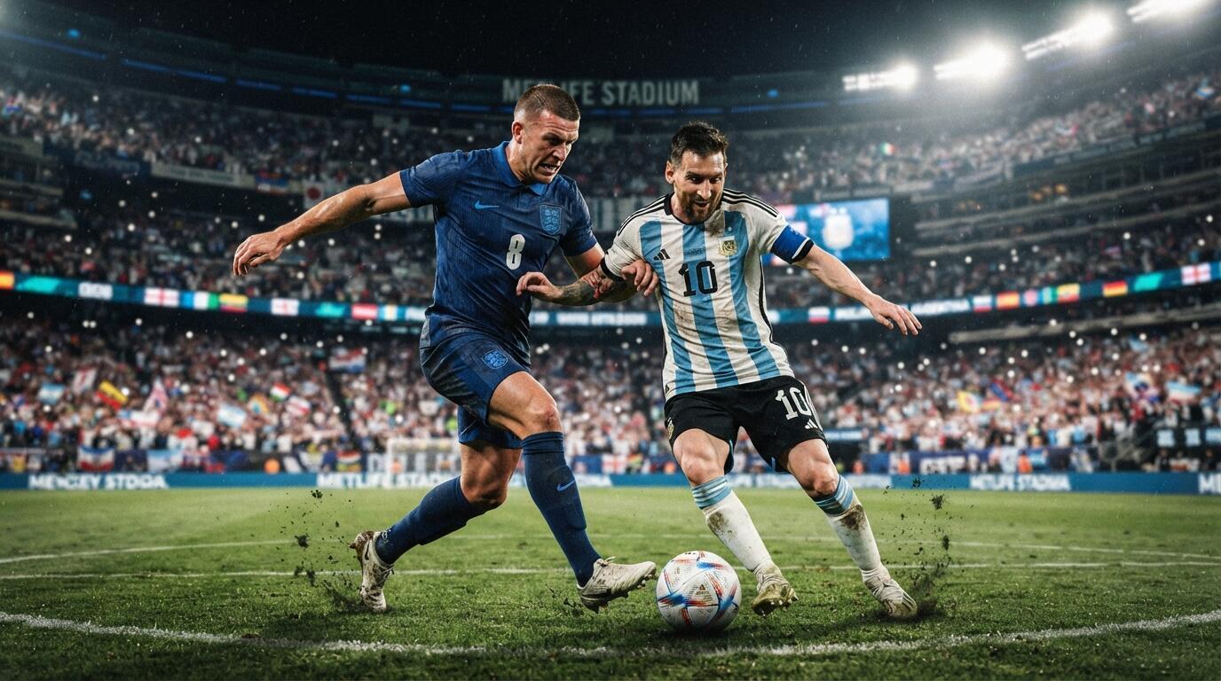 Inglaterra y Argentina disputan una intensa semifinal del Mundial 2026 en un estadio repleto.