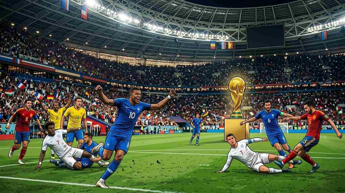 Jugadores de selecciones favoritas luchan por el trofeo del Mundial 2026.